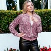 Anna-Kaci Sparkly Sequin Jacket Glitter Long Sleeves Zip Up Bomber Velvet Jacket - 3 of 4