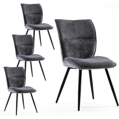 YOUNIKE Fabric Velvet Dining Chairs Mid-century Modern Upholstered Dining Room Chairs for Kitchen Reading Room 18.5"W x 16.93"D