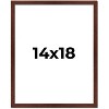PosterPalooza | Classic Modern Brown Picture Frame - UV Acrylic, Foam Board Backing, Hanging Hardware - 2 of 4