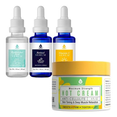 Pursonic Ultimate Skin Care Duo: Anti Cellulite & Muscle Relaxation Hot Cream + Anti-Aging Serum Set