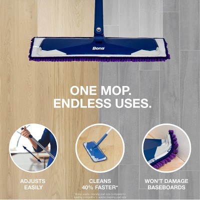 Bona Pet Floor Mop Starter Kit - 2 in 1 Wet + Dry Floor Sweeping + Mopping - 1 Mop, 1 Reusable Sweeping Pad, 1 Reusable Mopping Pad_6