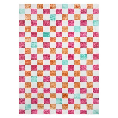 Town & Country Play Niko Checkmate Area Rug Red