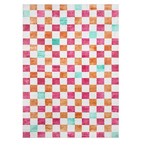 Town & Country Play Niko Checkmate Area Rug Red - image 1 of 4