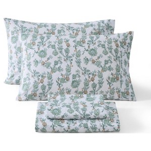 HLC.ME Floral Multi-Piece Bed Sheets Set - Wrinkle Resistant & Ultra Soft - Fits Mattresses up to 15 Inches Deep - 1 of 4