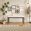 KWPZQEB 38" Dining Bench, End of Bed with Upholstered & Solid Wood Legs, Entryway Bench, Side Bench for Kitchen, Bedroom, Hallway, Brown/Beige - 4 of 4