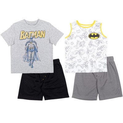 DC Comics Justice League Batman 3 Piece Outfit Set: T-Shirt T-Shirt Shorts