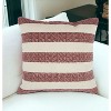 HomeRoots Red And Ivory Stripes Throw Pillow - 2 of 4