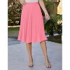 Women's Pleated Chiffon Midi Skirt, High Elastic Waist A-Line Swing Skirt - 2 of 4