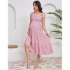 Clearlove Women Maternity Floral Dress Summer Sleeveless Ruffle Square Neck Dress - 3 of 4