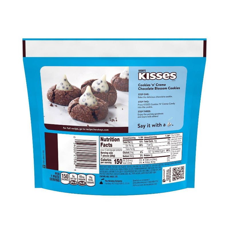 Hershey&#39;s Kisses Cookies and Creme Candy Share Pack - 10oz, 3 of 5