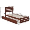 AFI Furnishings Oxford Twin Extra Long Bed with Footboard and USB Turbo Charger with Twin Extra Long Trundle in Walnut - 2 of 4