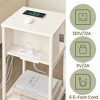 End Table with Built-in Charging Station 3-Tier Nightstand with USB Ports and Power Outlets Side Table for Living Room - 4 of 4