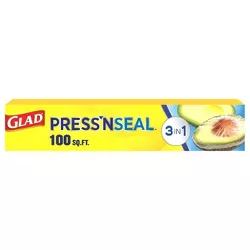 Glad Press'N Seal + Plastic Food Wrap - 100 sq ft