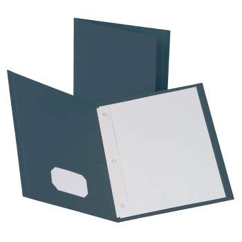 Oxford 2-Pocket Folder with Fastener, Dark Blue, Pack of 25