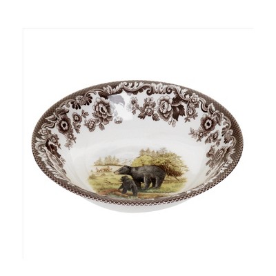 Spode Woodland Ascot Cereal Bowl, 8 Inch, Made in England from Fine Earthenware, Wild Animals - Perfect for Thanksgiving