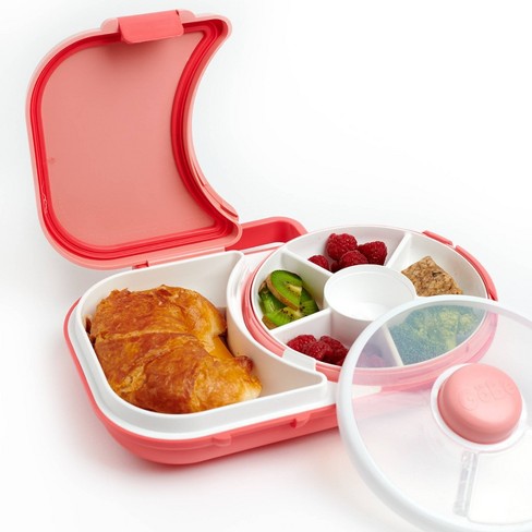 Gobe Kids' 2-in-1 Bento Style Lunchbox With Small Snack Spinner Flip ...