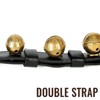 Weaver Leather Sleigh Bells Strap, Solid Brass 13 Bell Door, Wreath, Swag, or Wall Hanger, 4 ft Black Double Leather Strap - 2 of 2