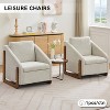KTMBDW Modern Upholstered Armchair with Wooden Side Frame , Accent Leisure Chair with Cushioned Seat and Backrest for Living Room, Bedroom - 4 of 4