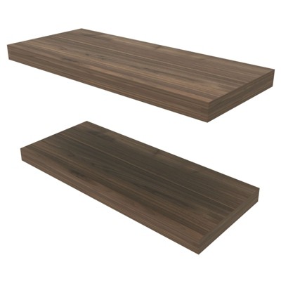 SEVOBAL Utility Storage Shelves Floating Shelf Dallas Set of Two Modern Design for Living Room or Office, Mahogany, 9.8"*31.5"*1.5"