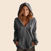 Dalix Cappuccino Embroidered Fleece Zip Hoodie Cold Fall Winter Women - 2 of 4