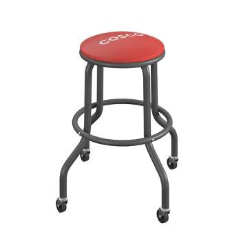 Cosco All Steel Vinyl Work Seat with Rolling Casters