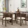 Christopher Knight Home Cinnabar 19.75" Seat Height Upholstered Rubberwood Tub Dining Chairs with Cane Back(Set of 2) - 2 of 4