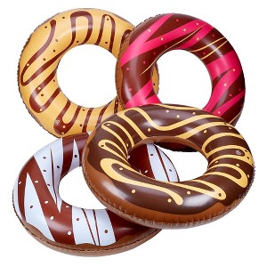 Playbees Chocolate Donut Pool Float Water Toy for Pool Parties and Decorations - 1 of 4