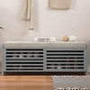 Lycvki Distressed Shutter Storage Bench with Acacia Veneer - 4 of 4
