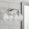 Generation Lighting Clara 9 3/4" High Satin Nickel 2-Light Wall Sconce - 2 of 3