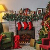 4E's Novelty 9ft Prelit Christmas Garland - Semi Snow Flocked, Warm White Lights, Ideal for Indoor/Outdoor Holiday Decor - 2 of 4