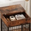 Dog Crate Furniture for Small Dog, Wooden Dog House Indoor, Decorative Dog Kennel with Drawer, Indoor Pet Crate End Table - 2 of 4