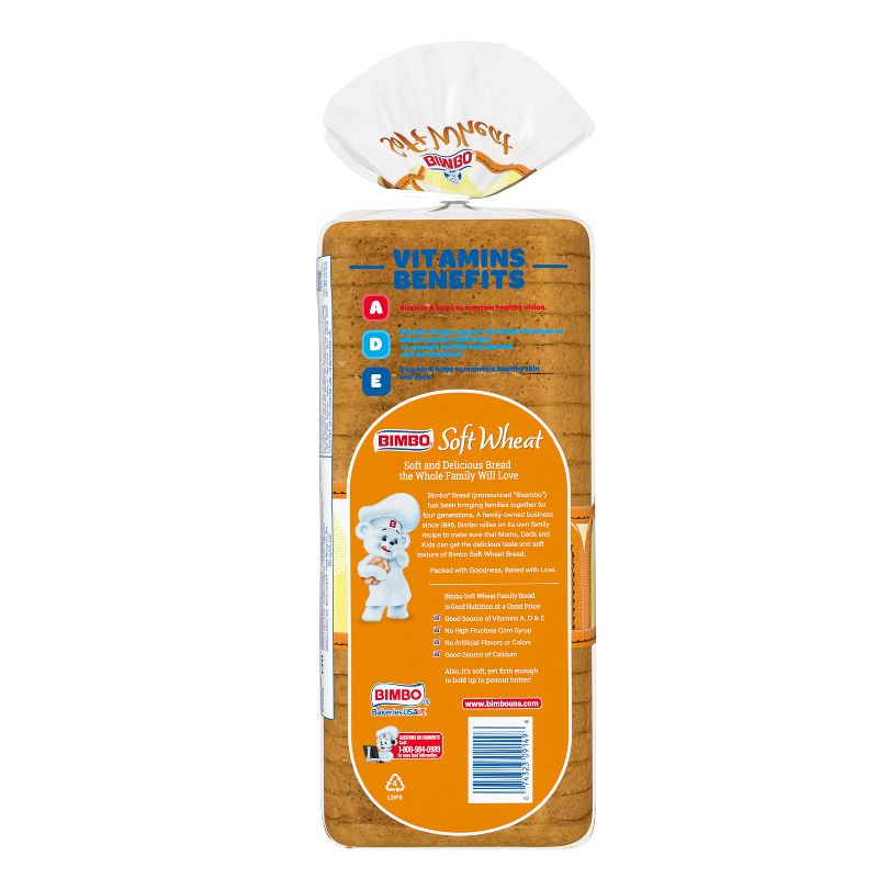 Bimbo Soft Wheat Bread - 20oz, 2 of 7