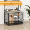 Furniture Dog Crate with Storage Shelves and Removable Tray - 3 of 4