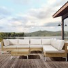 Decksplore Modern Patio Furniture with Weather-Resistant PE Rattan & Tempered Glass Table - 2 of 4