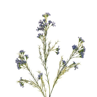 27" Blue Waxflower Artificial Decorative Spray for Indoor/Outdoor Use