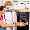 NutriChef 3pc Pizza Tray Set Non-stick Round Steel with Silicone Handle - 4 of 4