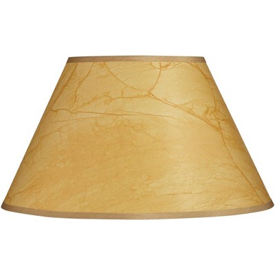 Springcrest Crinkle Paper Large Empire Lamp Shade 10" Top x 20" Bottom x 12" Slant x 11" High (Spider) Replacement with Harp and Finial