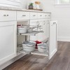 Rev-A-Shelf 5WB2 2-Tier Wire Basket Pull Out Shelf Storage for Kitchen Base Cabinet Organization, Chrome - image 2 of 4