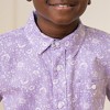 Hope & Henry Boys' Short Sleeve Linen Shirt with Side Vent, Kids - 3 of 4
