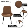 Sapphtopaz Modern Simple Wooden Dining Chairs Set, Side Chairs Kitchen Chairs with Black Metal Leg for Dining Room, Kitchen - 2 of 4