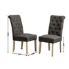 NicBex Set of 2 Elegant Tufted Dining Chair with Solid Wood Frame,Upholstered Armless Chairs for Kitchen,Living Room - 3 of 4