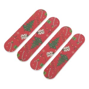 Unique Bargains Christmas Style Multifunctional Nail File Manicure Tool 4 Pcs - 1 of 4