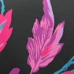 black multi floral