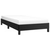 vidaXL Faux Leather Twin Bed Frame - Sturdy & Easy Assembly, Black Color, Modern Design, Durable Material, Single Sized Bed - 2 of 4