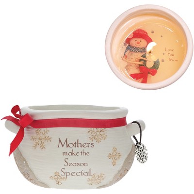 Pavilion Gift Company - Mothers - 9 oz - 100% Soy Wax Reveal Candle Scent: Winter Snow - Flame Candles