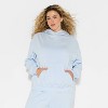 Women's Oversized Bubble Hem Hooded Sweatshirt - Wild Fable™ - 2 of 3