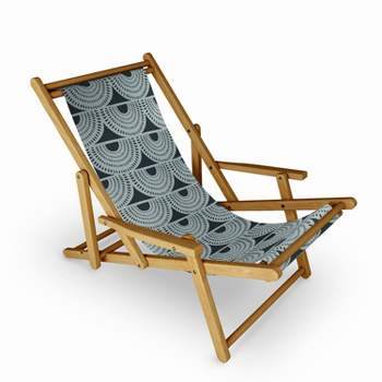 Heather Dutton Aurora Sling Chair - Deny Designs: UV-Resistant, Water-Resistant, Adjustable Recline, Hardwood Frame, Portable Outdoor Seat