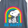 Women's - Peanuts - Be Happy Rainbow Graphic Racerback Tank - 2 of 4