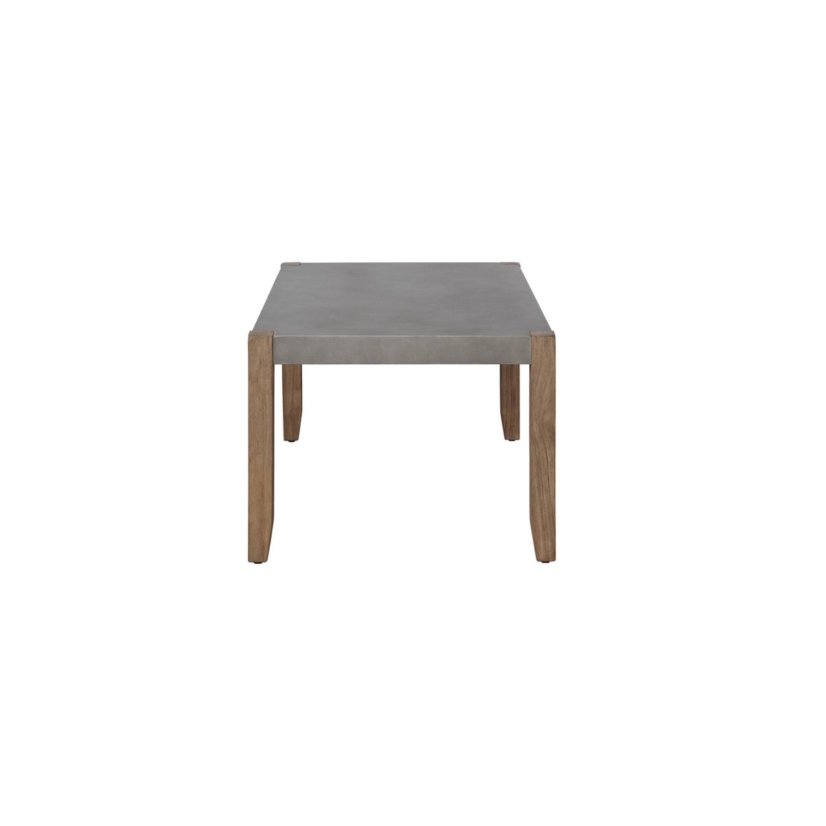 36" Davenport Faux Concrete and Wood Coffee Table Light Amber - Alaterre Furniture: Rustic Rectangle with Storage