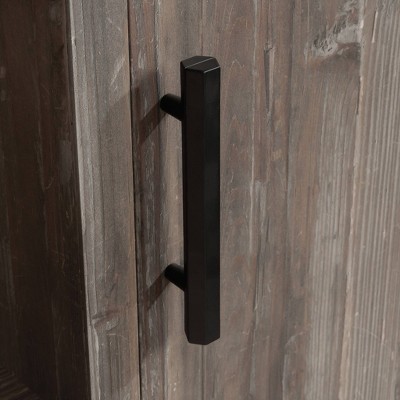 Pebble Pine Rustic Lateral File Credenza with Adjustable Shelf